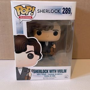 Sherlock with violin, Pop! Figure, nib